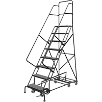 &eacute;chelles roulantes multidirectionnelles, 8 marches, Largeur de la marche 24", Hauteur de la plateforme 80", Acier The Estey Group