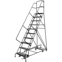 &eacute;chelles roulantes multidirectionnelles, 10 marches, Largeur de la marche 24", Hauteur de la plateforme 100", Acier The Estey Group