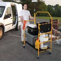 Jobsite Series 4' Safety Rail & Tool Shelf Scaffold Kit, Steel Frame, 49-1/2" D x 57-3/4" H The Estey Group