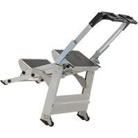 Tilt & Roll Step Stool Ladder, 2 Steps, 23" x 21" x 34.50" High The Estey Group