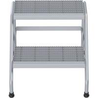 Aluminum Step Stand, 2 Step(s), 22-13/16" W x 24-9/16" L x 20" H, 500 lbs. Capacity The Estey Group