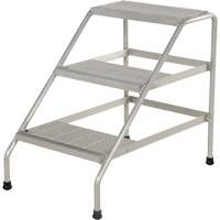 Aluminum Step Stand, 3 Step(s), 22-13/16" W x 34-9/16" L x 30" H, 500 lbs. Capacity The Estey Group