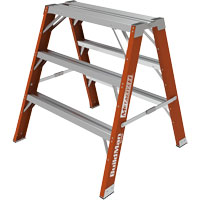 Escabeau chevalet &eacute;tabli Buildman, 3' ha x 34,75" la x 33,25" pr, Capacit&eacute; de 300 lb, Fibre de verre The Estey Group