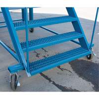Snow Ladder, Steel, 10 Steps, 99" H, 85-1/2" D, 48" Step, Serrated The Estey Group