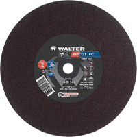 Meule &agrave; tronçonner Ripcut II pour la coupe de l'acier inoxydable et l'acier sur scies fixes, 14" x 1/8", Arbre de 1", Type 1, Oxyde d'aluminium, 4400 Tr/min The Estey Group