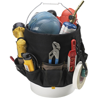 48-Pocket Bucket Buddy, 6" L x 11" W x 12" H, Polyester, Black The Estey Group