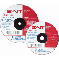Cut-Off Wheel, 4" x 0.045", 5/8" Arbor, Type 27, Aluminum Oxide, 13500 RPM The Estey Group