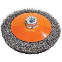 Meule soucoupe &agrave; fils cr&ecirc;p&eacute;s, 4" dia., Fils 0,012", Arbre 5/8"-11 The Estey Group