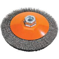 Meule soucoupe &agrave; fils cr&ecirc;p&eacute;s, 6" dia., Fils 0,012", Arbre 5/8"-11 The Estey Group
