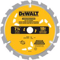 Lame de scie &agrave; pointes au carbure pour coupe rapide, 7-1/4", 18 dents, Pour Bois The Estey Group