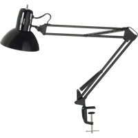 Swing Arm Clamp-On Desk Lamps, 100 W, Incandescent, C-Clamp, Black The Estey Group