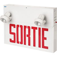 Stella Combination Signs - Sortie, LED, Hardwired, 17-1/2" L x 12-1/2" W, French The Estey Group