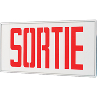 Stella Exit Signs - Sortie, LED, Hardwired, 17-1/2" L x 18-1/2" W, French The Estey Group