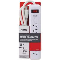 Protecteurs de surtension, 6 Prises, 750 J, 1875, Cordon 3' The Estey Group