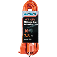Extension Cord, Indoor/Outdoor, SJTW, 16/3 AWG, 13 A, 10' The Estey Group