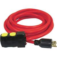 Rallonge pour g&eacute;n&eacute;ratrice avec remises en circuit, SJTW, AWG 10, 20 A, 4 prise(s), 25' The Estey Group