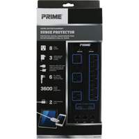 Limiteurs de surtension avec chargeur USB, 8 Prises, 3600 J, 1875 W, Cordon 6' The Estey Group