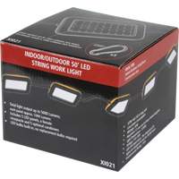 LED String Work Lights, 5 Lights, 50' L, Plastic Housing The Estey Group