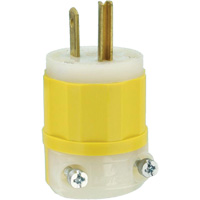 Industrial Grade Straight-Blade Plug, Impact Modified Nylon, 15 A, 125 V The Estey Group
