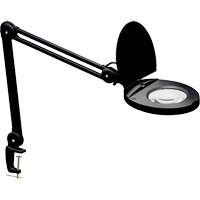 Adjustable Magnifier Lamp, 5 Diopter, LED Light, 47" Arm, C-Clamp, Black The Estey Group