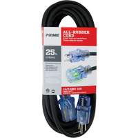 All-Rubber Extension Cord, Outdoor, SJOOW, 14/3 AWG, 15 A, 25' The Estey Group