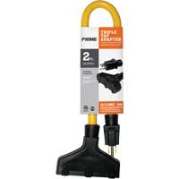 Triple Tap Adapter, Outdoor, STW, 12/3 AWG, 15 A, 3 Outlet(s), 2' The Estey Group
