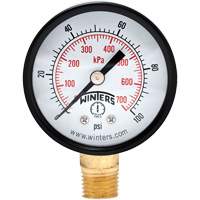 Economy Pressure Gauge, 2" , 0 - 100 psi, Bottom Mount, Analogue The Estey Group