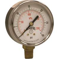 Economy Pressure Gauge, 2-1/2" , 0 - 30 psi, Bottom Mount, Analogue The Estey Group